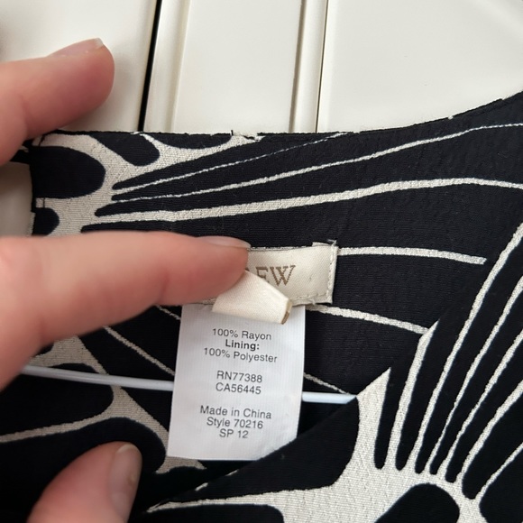 J.Crew Black and White Jules Fanfare Tunic Dress EUC Size 2 - Picture 7 of 8